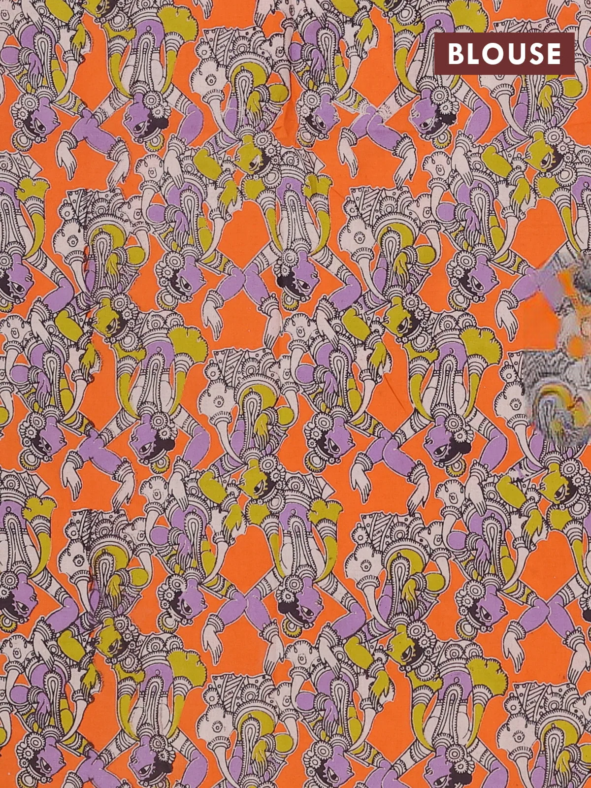 Mangalagiri Cotton Saree - Lavender and Orange